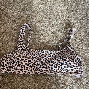 Target pink cheetah print swim suit top